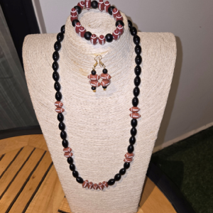 Football Set (Necklace, Bracelet, and Earrings)